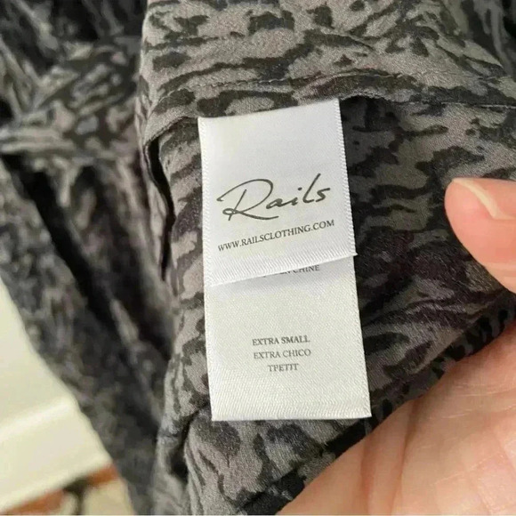NWT Rails Beatrice Midi Dress Charcoal Abstract Animal Print size XS - Picture 14 of 16